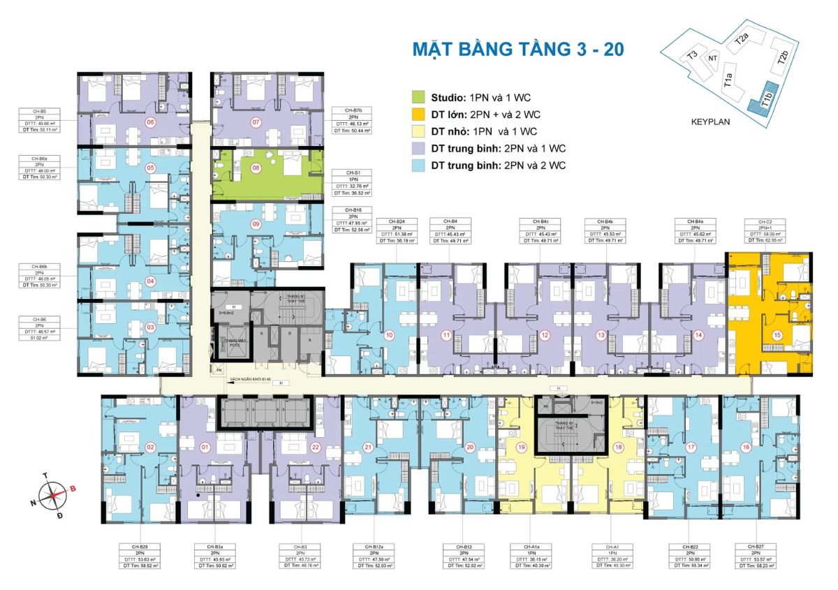 Mặt bằng tầng 3 Destino Centro