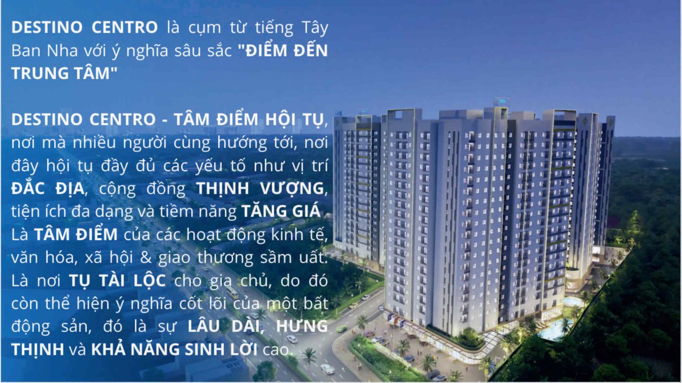 Tiện ích căn hộ Destino Centro