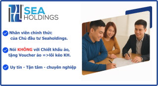 Chúng tôi là nhân viên chính thức của Chủ đầu tư Seaholdings. Quý khách lưu ý tránh liên hệ nhân viên bên ngoài để tránh mất thời gian và ảnh hưởng uy tín chủ đầu tư.
