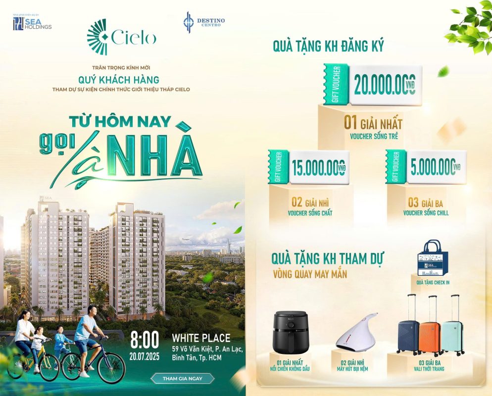 Sự kiện mở bán 20/7 căn hộ Destino Centro