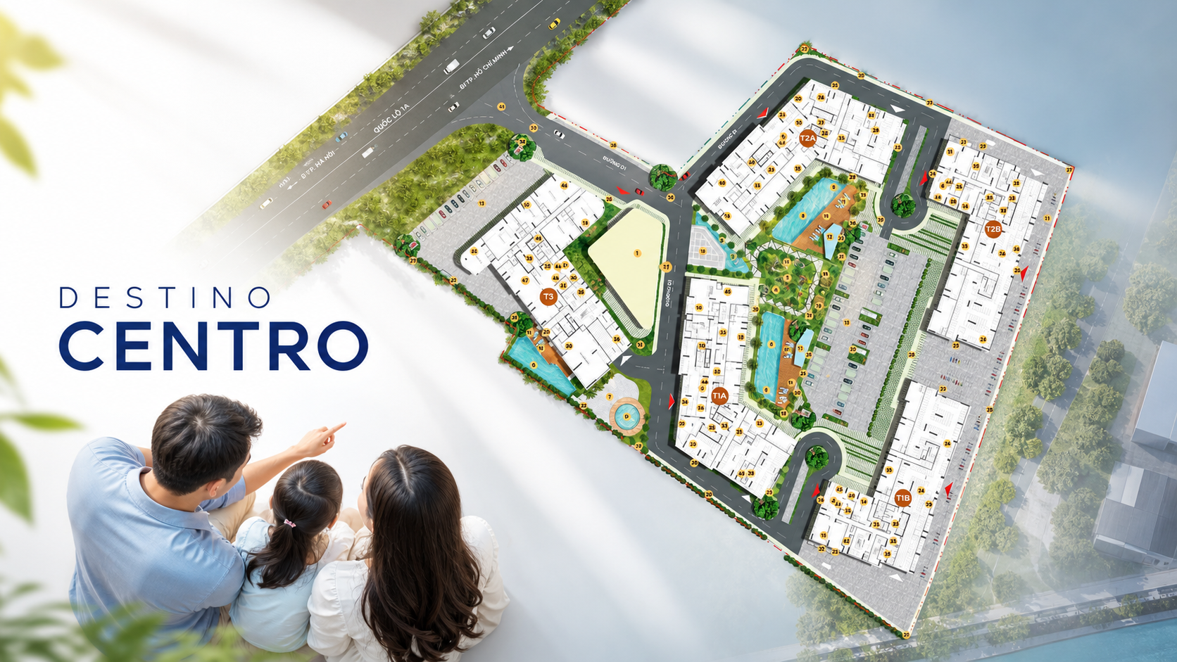 Vị trí Destino Centro và kết nối khu vực cho gia đình