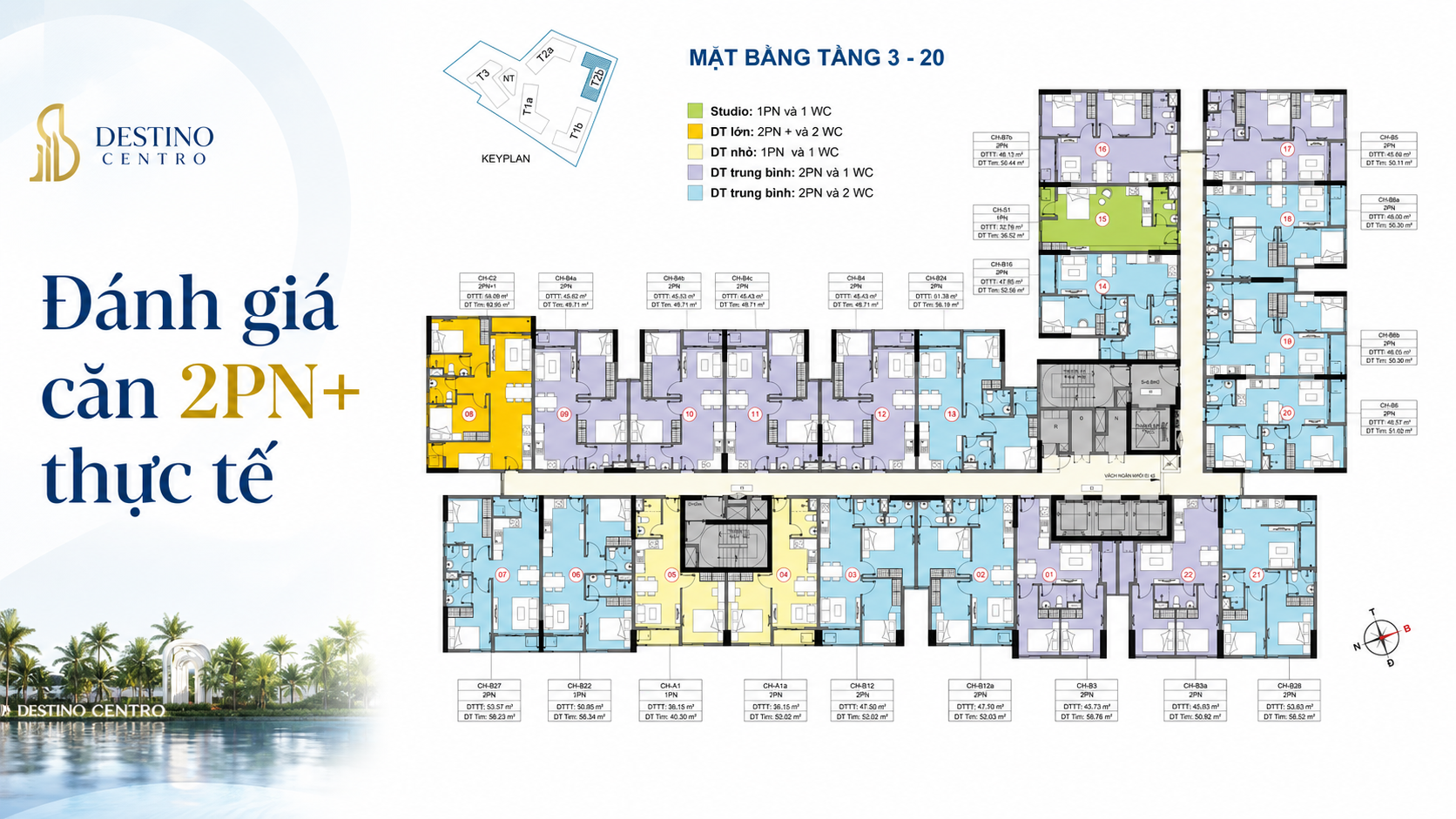 Căn góc 2PN+ Destino Centro T2B.12-08