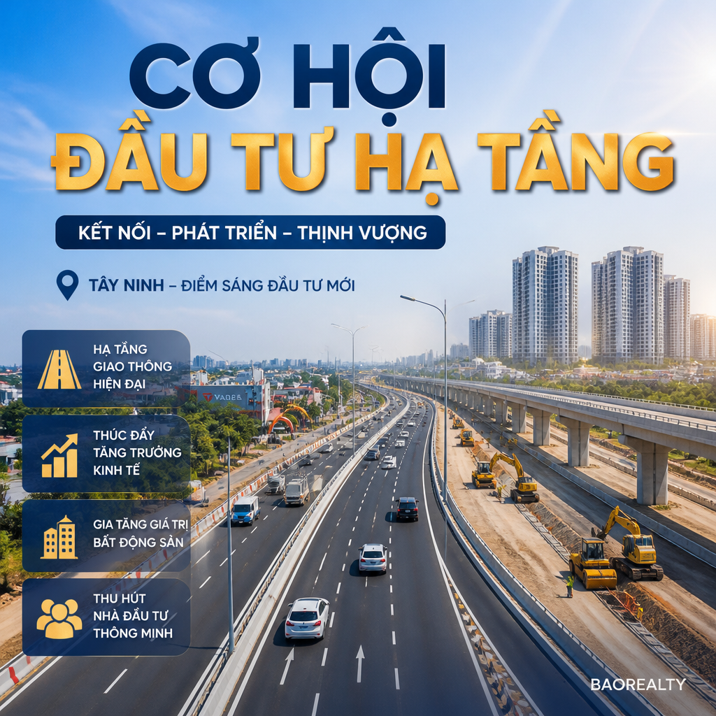 Poster dự án căn hộ Destino Centro và nâng cấp Quốc lộ 1 Tây Ninh