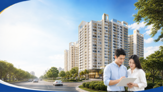 Gia đình trẻ kiểm tra thông tin căn hộ Destino Centro