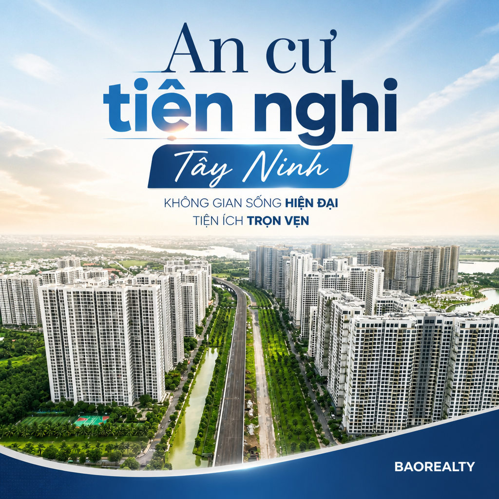 Poster giới thiệu căn hộ Destino Centro Tây Ninh an cư tiện nghi và giá hợp lý